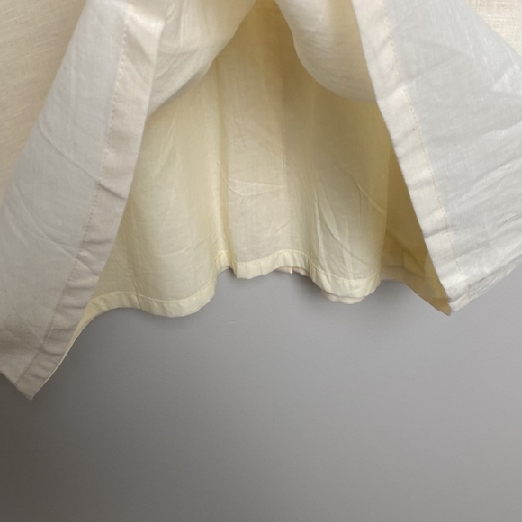 J Crew V-neck button-front dress in linen-cotton blend - Picture 8 of 12